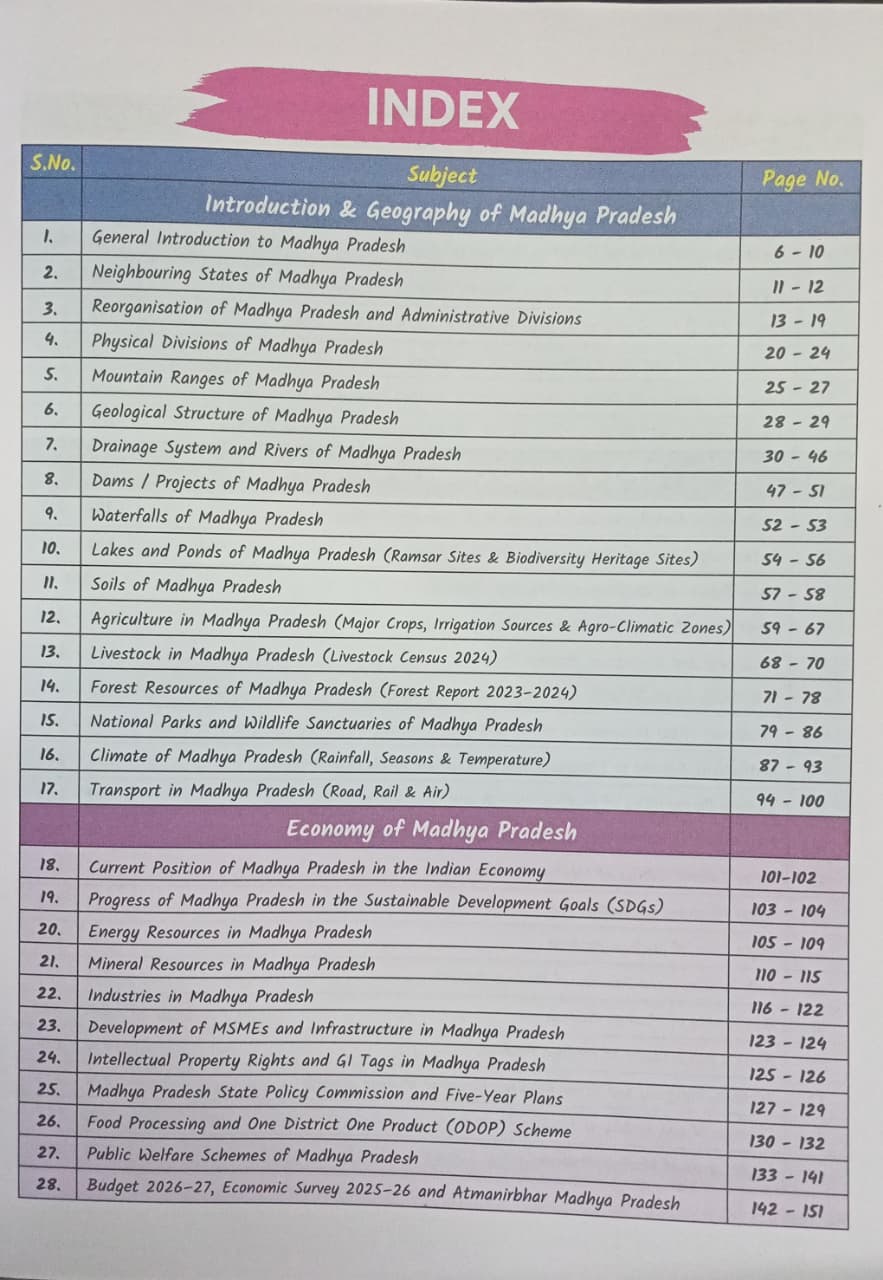 Parikshadham Madhya Pradesh 2027 MPGK Book Madhya Pradesh General Studies (English Medium)