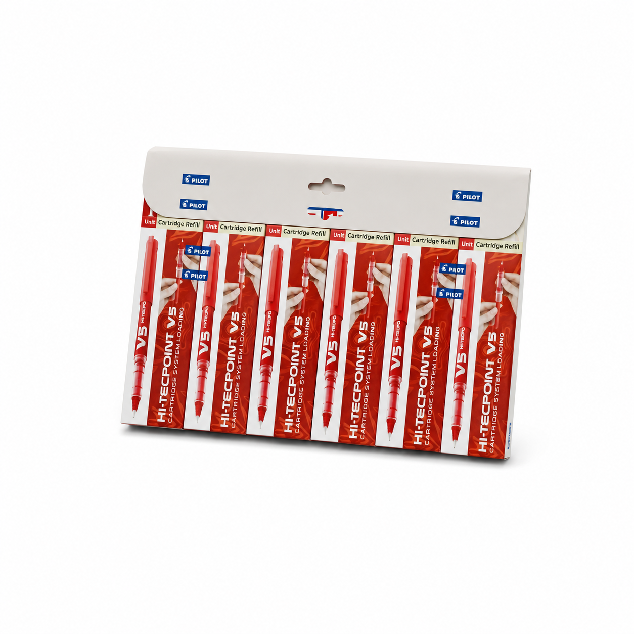Pilot Hi-Tecpoint V7 Cartridge System Pure Liquid Ink Pen Set of 6 Green | Smooth Roller Pen