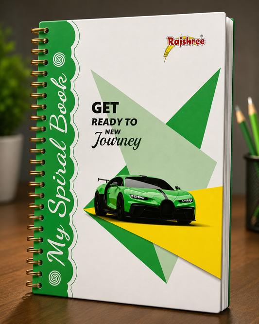 Rajshree A4 Spiral Note Book | Unruled | Premium Quality | 400 Pages