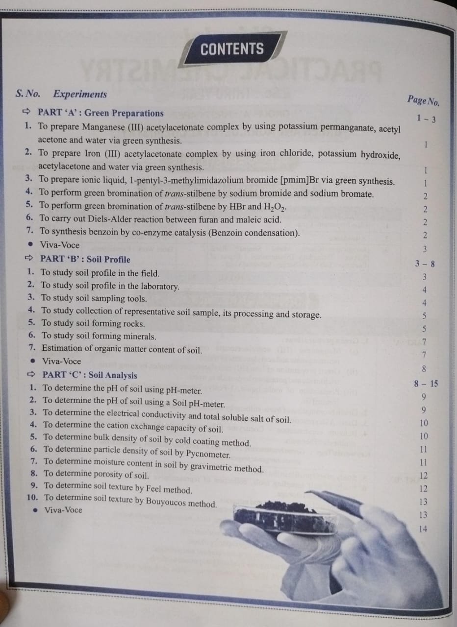 Shivalal Practical Chemistry B.Sc. 3rd Year Paper 1 (Group A) [English]