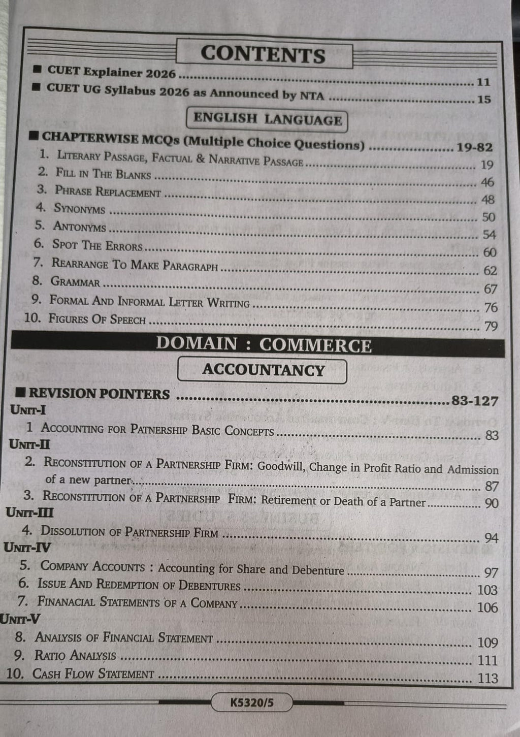 Kiran CUET (UG) 2026 Commerce 3 Guide [English Medium]