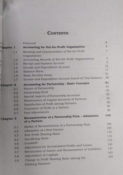 Accountancy Class 12 NCERT | Not-for-Profit Organisation & Partnership Accounts