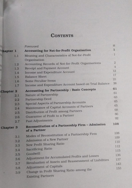 Accountancy Class 12 NCERT | Not-for-Profit Organisation & Partnership Accounts