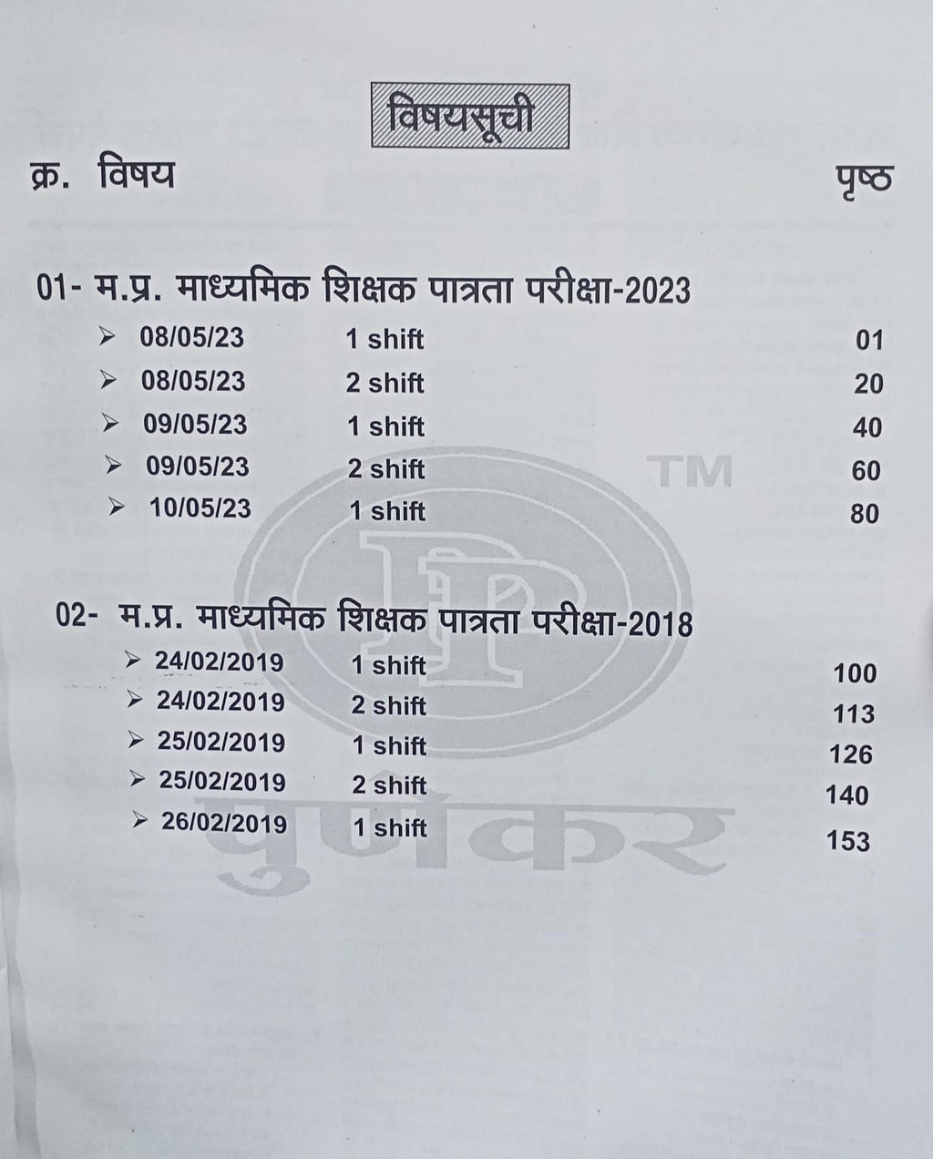 Punekar MPTET Varg 2 ganit 2027 Middle School Teacher Eligibility Test Solved Papers 2023–2018 (Hindi Medium)