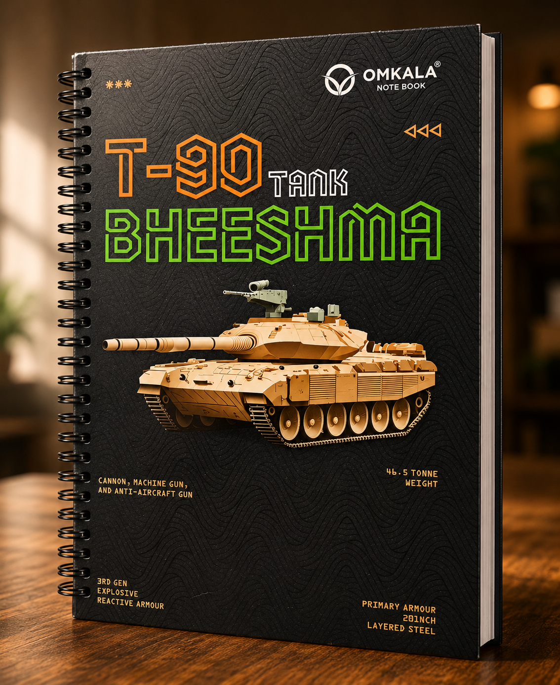 Omkala Spiral Notebook Size 29.7 × 21 cm – 200 Pages (Unruled)