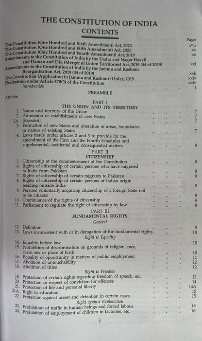 Universal LexisNexis The Constitution of India | As Amended by the Constitution (One Hundred and Sixth Amendment) Act | Updated Bare Act Edition (English Medium)