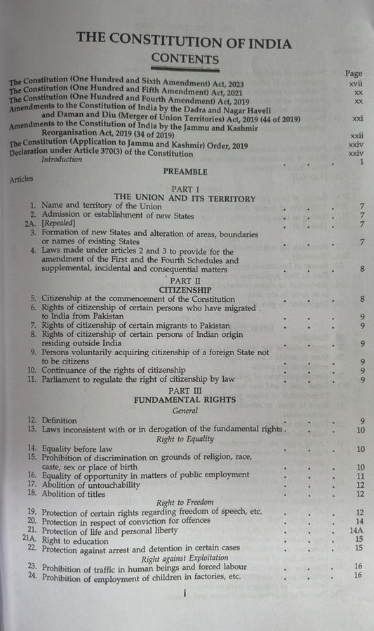 Universal LexisNexis The Constitution of India | As Amended by the Constitution (One Hundred and Sixth Amendment) Act | Updated Bare Act Edition (English Medium)