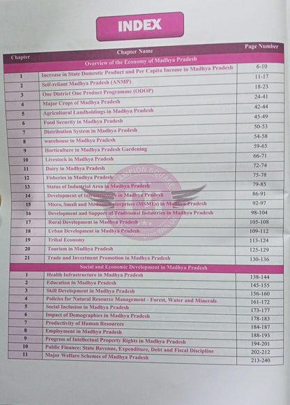Champion mppsc main papaer-3 , part-A , unit-3&4 mp Economy (Overview of mp economy social & economic development in mp) English Medium