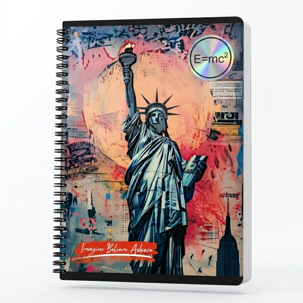 B3 Books Designer Spiral Notebook White Ruled Pages 400 Pages (Copy)