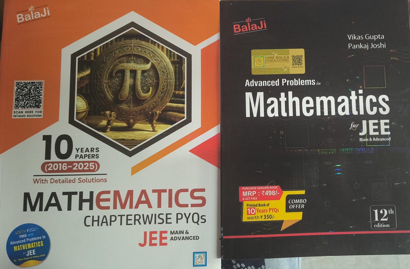 Shri Balaji Mathematics Combo for JEE Main & Advanced | Mathematics Chapterwise PYQs (2016–2025) + Advanced Problems in Mathematics | 12th Edition