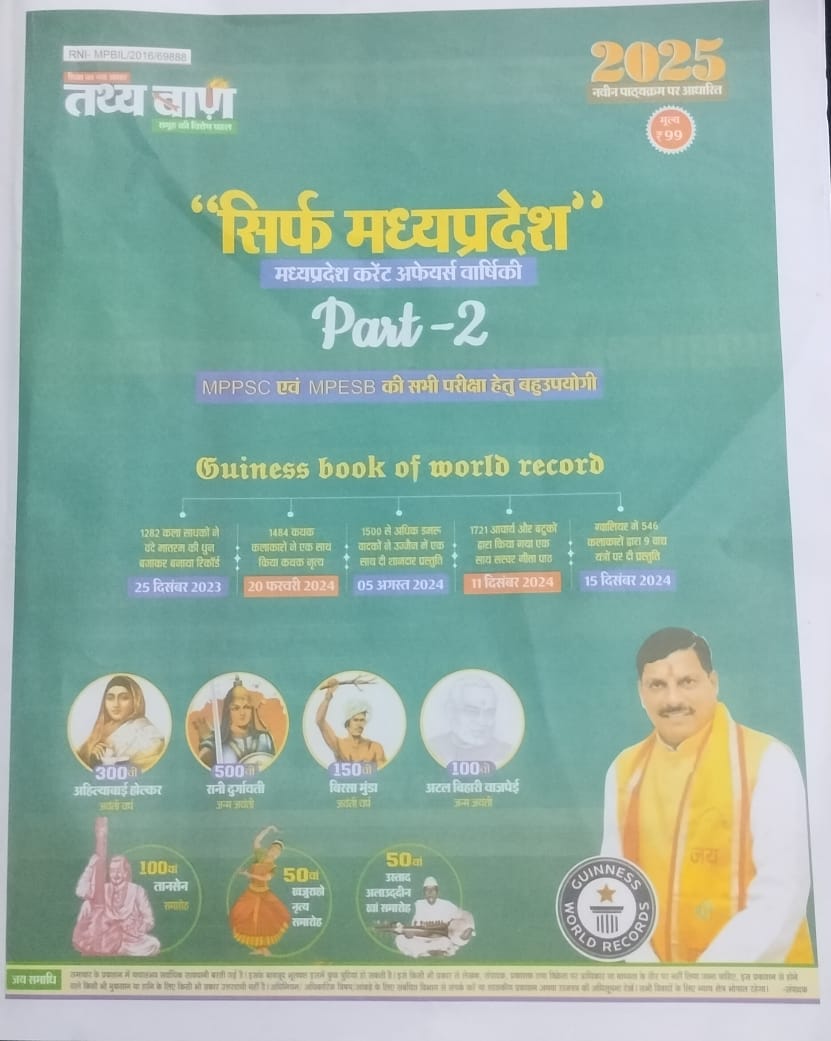 Tathyabaan – MP Current Affairs Varshiki 2025 (Hindi) Part 2