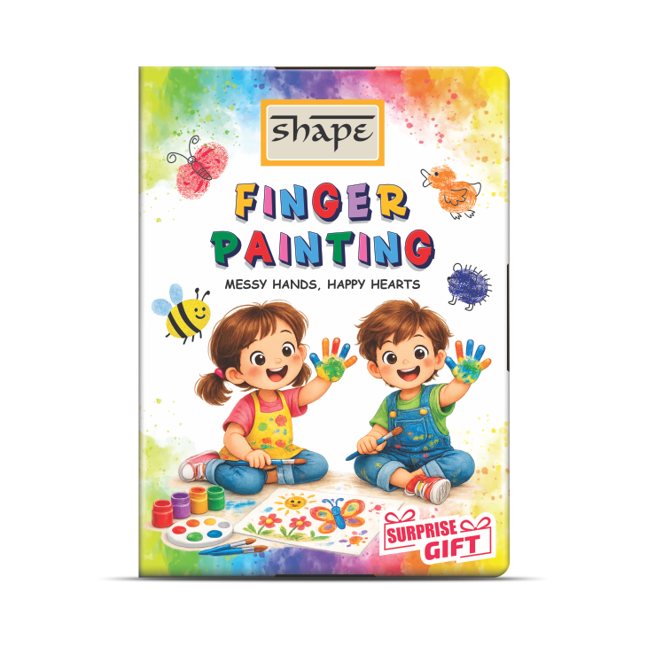Shape Finger Painting Book for Kids Creative Art & Craft Learning Includes Surprise Gift
