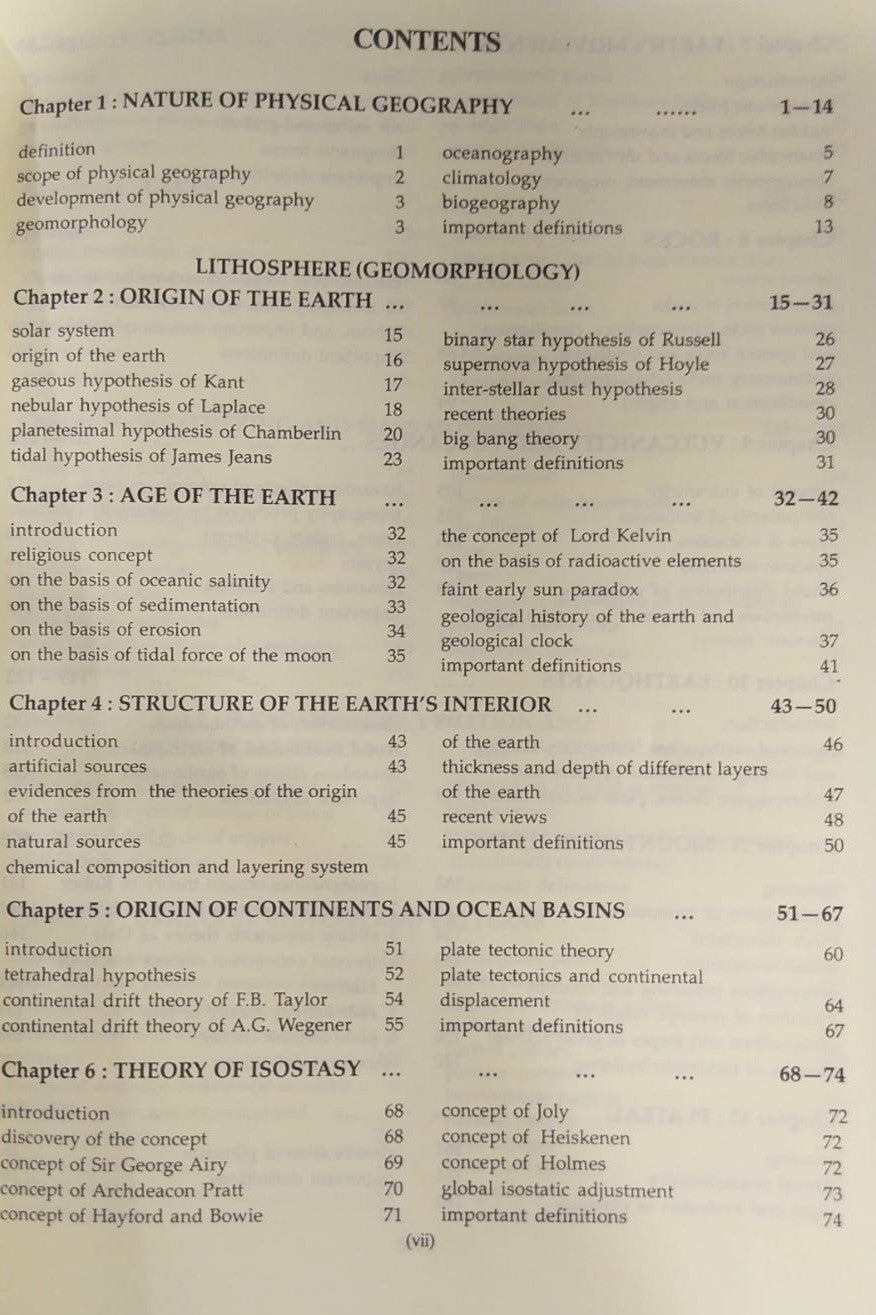 Pravalika Publications Physical Geography by Savindra Singh | English Medium