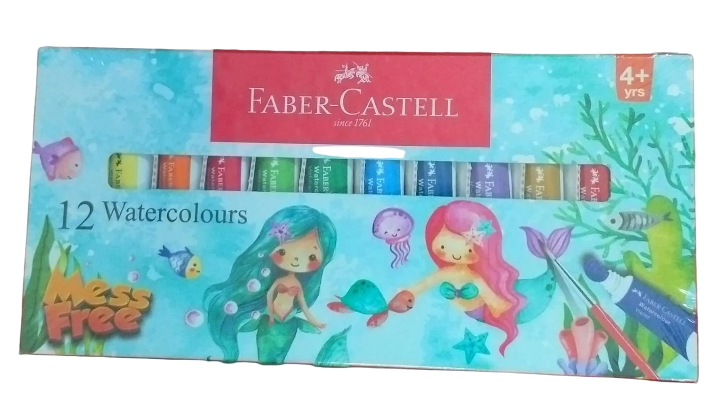 Faber-Castell Watercolor Set 12 Colours | Bright & Smooth Water Colours
