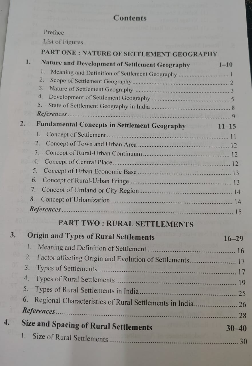 Sharda Pustak Bhawan Settlement Geography By Dr. S.D. Maurya (English Medium)