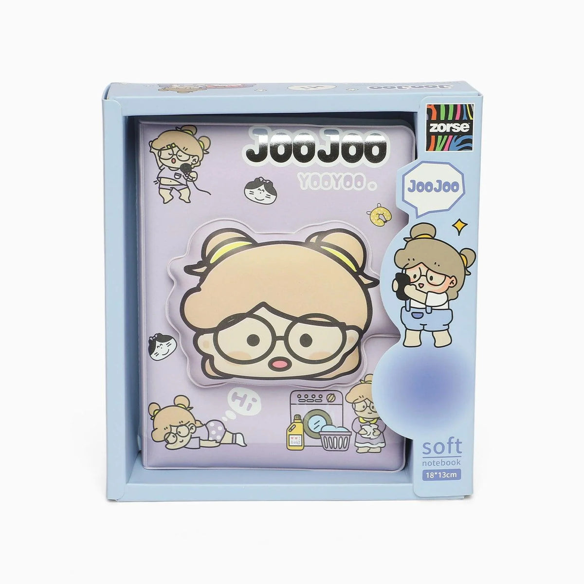 Zorse 3D Squishy Soft Notebook & Diary, Cute Cartoon Design, 18 x 13 cm