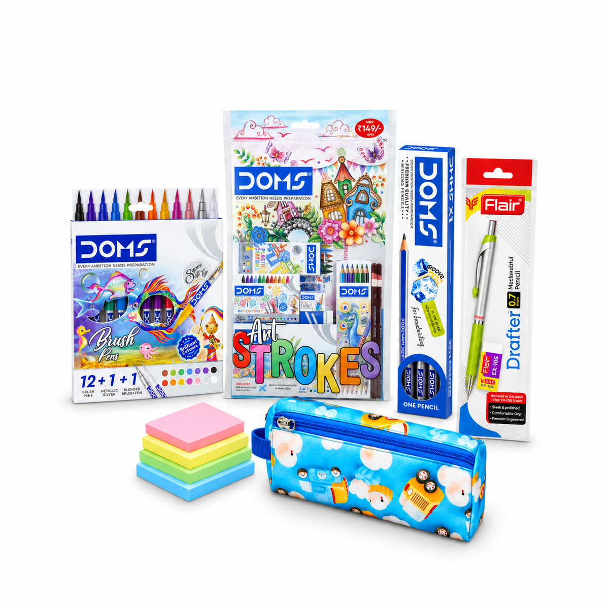 Creative Art & Student Stationery Combo – Perfect for School, Drawing, Craft & Everyday Study! ✨
