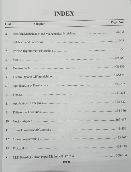 Nutan Mathematics Class 12th (NCERT Pattern) by R. B. Tripathi – English Medium