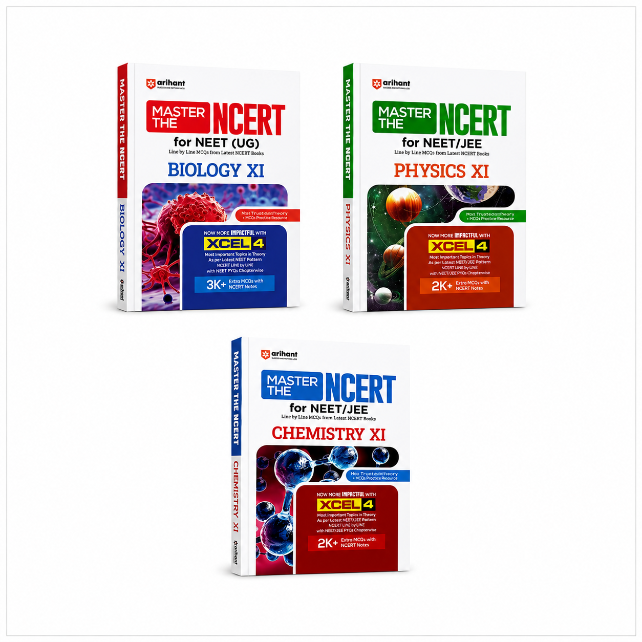 Arihant Master the NCERT Class 11th for NEET (UG)/JEE (Combo Set of 3 Books)– Biology, Chemistry & Physics (English Medium)