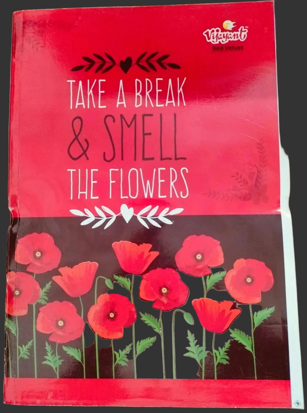 Vijayshri Red Velvet Notebook (20.2 × 28.8 cm) – 380 Pages