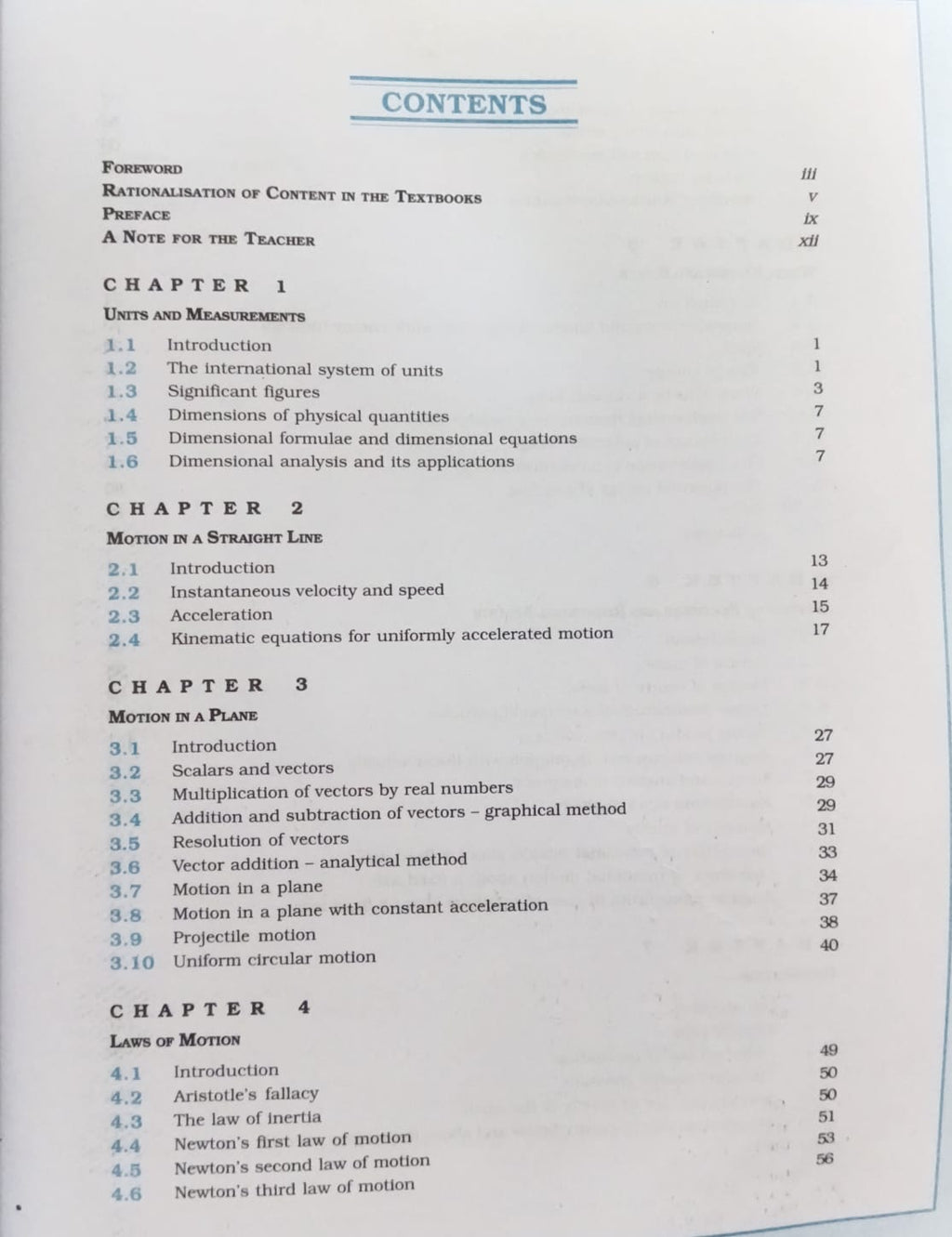 NCERT Physics – Class 11 Part 1 (English Medium)