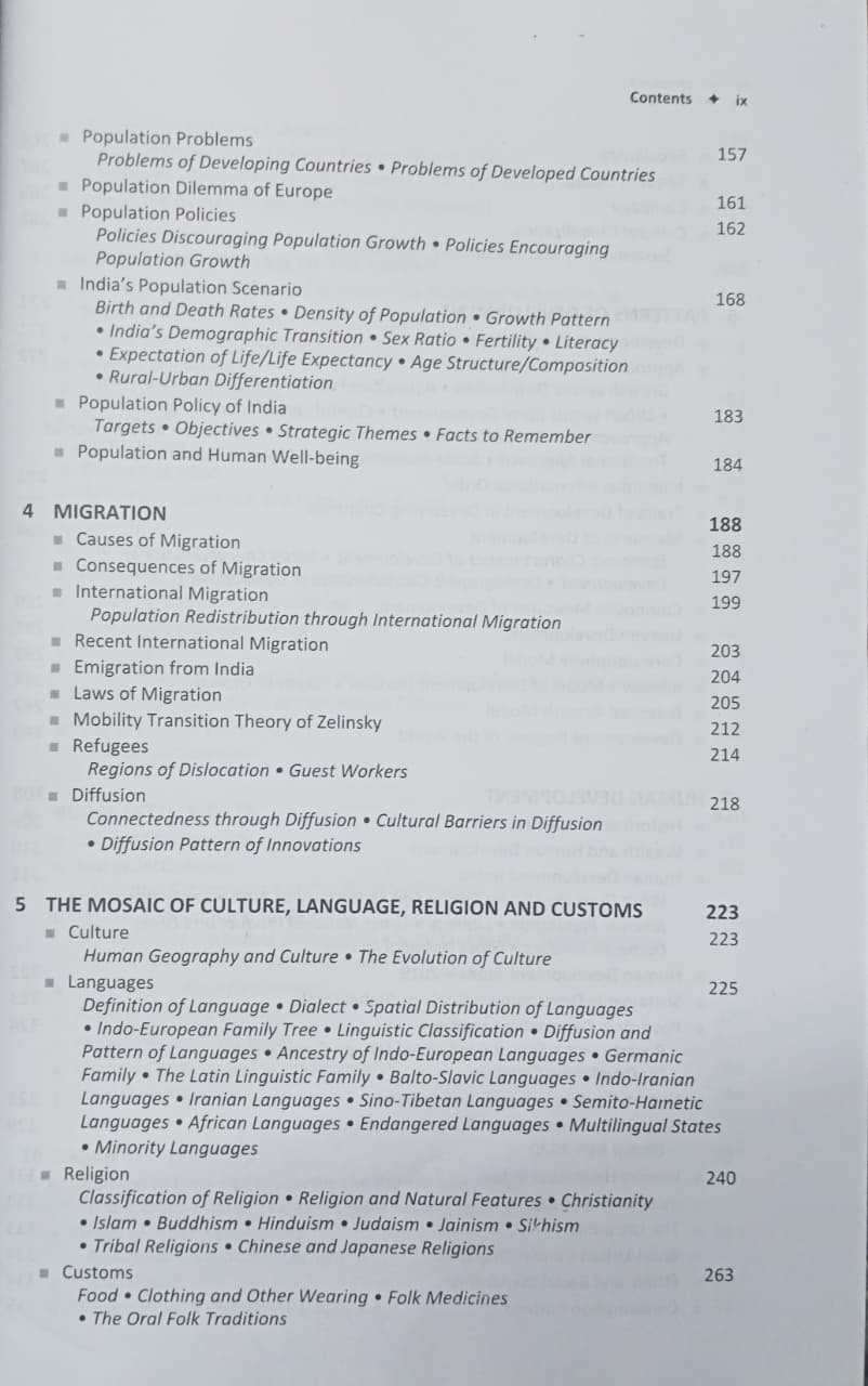 Rawat publication Human Geography 6th Edition By Majid Husain (English Medium)