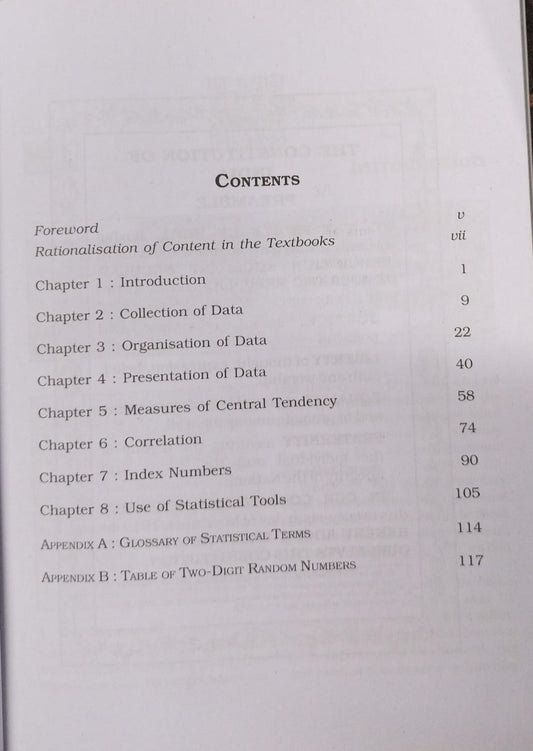 NCERT Statistics for Economics – Class 11th (English Medium)
