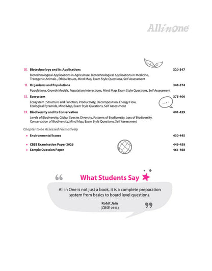 Arihant All in One Biology – CBSE Class 12th for Exam 2026-27 ( English Medium )