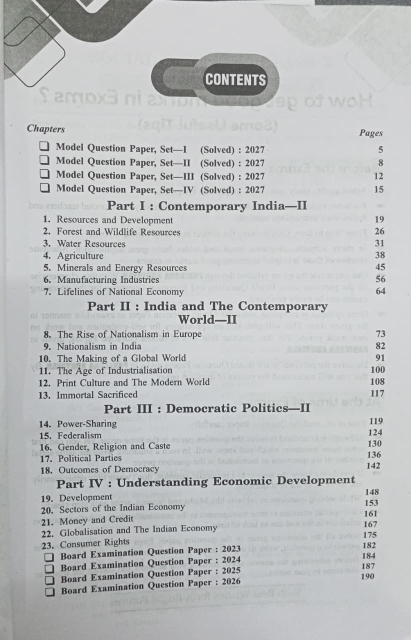 Pariksha Adhyayan Social Science For Class 10th 2027 (English Medium)