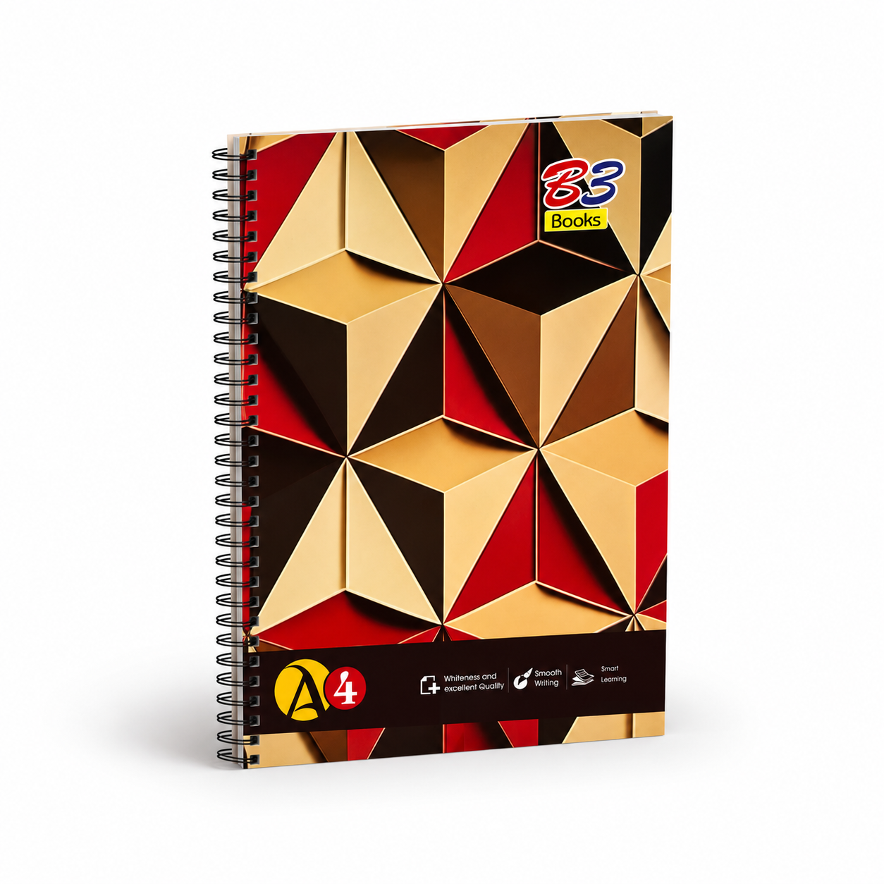 B3 Books Designer Spiral Notebook White Ruled Pages 400 Pages