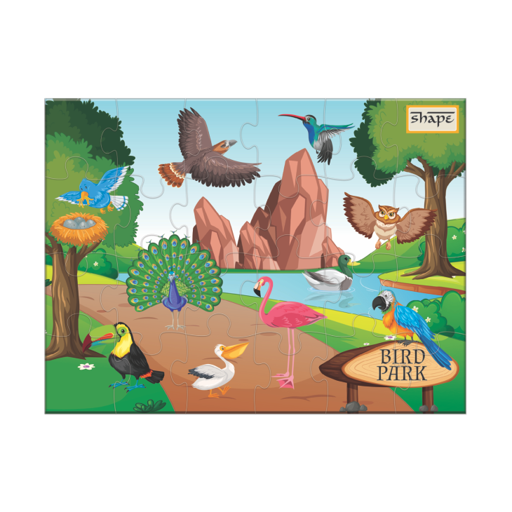 Shape Little Explorer 4-in-1 Puzzle Set Animal & Nature Jigsaw Puzzle for Kids 4 Puzzle Set