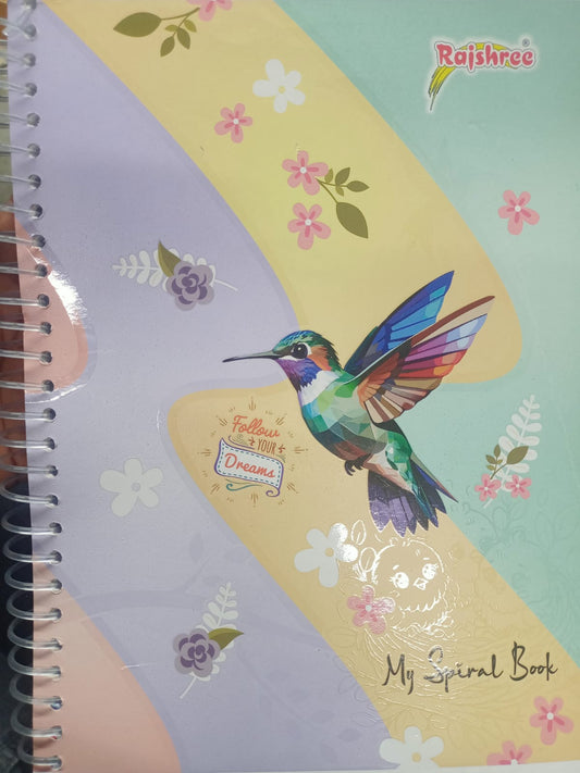 Rajshree A4 Spiral Notebook Premium Quality (400 Pages, Ruled )
