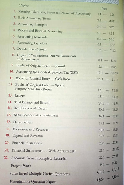 CBSE Syllabus Accountancy Class 11 For 2027 Exams By D.K. Goel | Rajesh Goel | Shelly Goel | APC Books