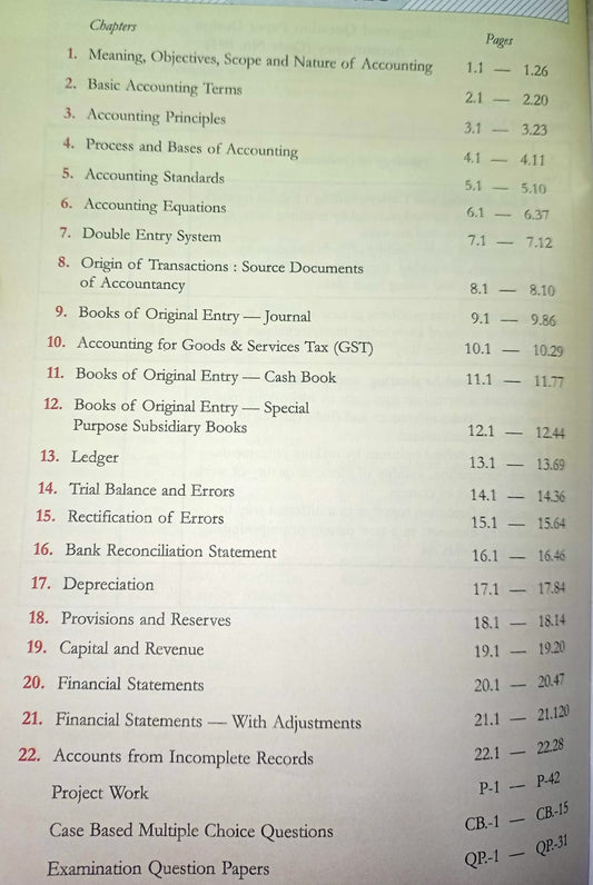 CBSE Syllabus Accountancy Class 11 For 2027 Exams By D.K. Goel | Rajesh Goel | Shelly Goel | APC Books