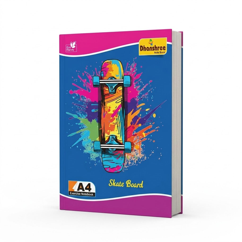 Dhanshree Exercise Notebook – A4 Size (20 × 21 cm), 400 Pages, Single Line