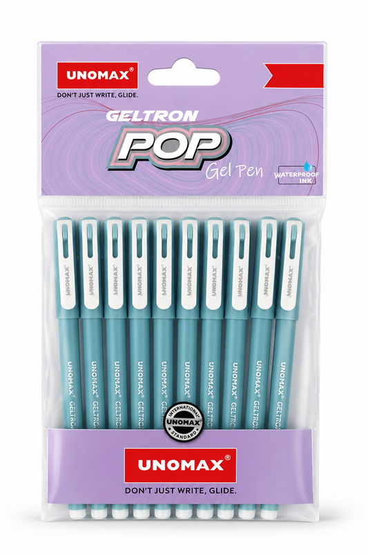 Unomax Geltron Pop Gel Pen – Pack of 10 Pieces, Smooth Gel Ink Pens