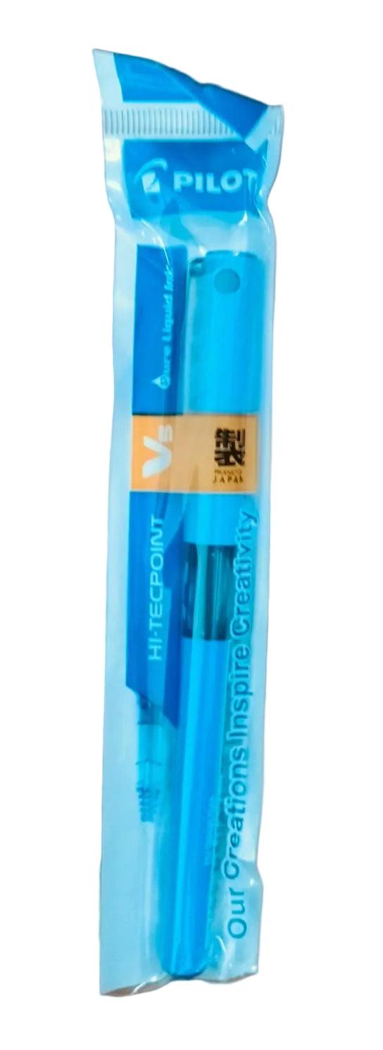 Pilot Hi-Tecpoint V5 Pen Blue – Fine Tip Liquid Ink Roller Pen
