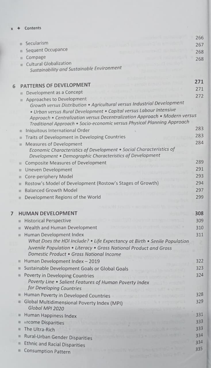 Rawat publication Human Geography 6th Edition By Majid Husain (English Medium)