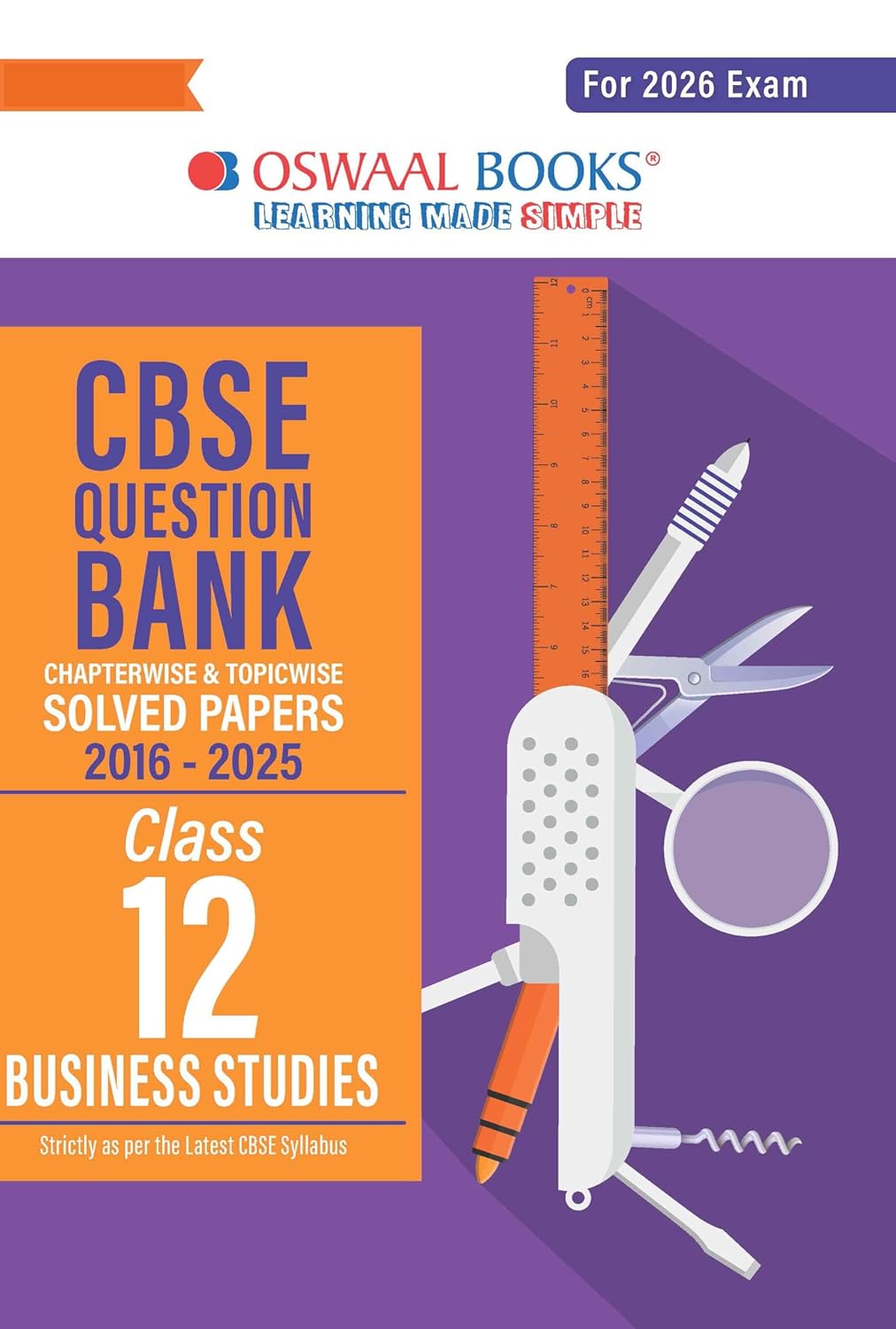 Oswaal CBSE Question Bank Class 12 Business Studies Solved Papers 2026(E)