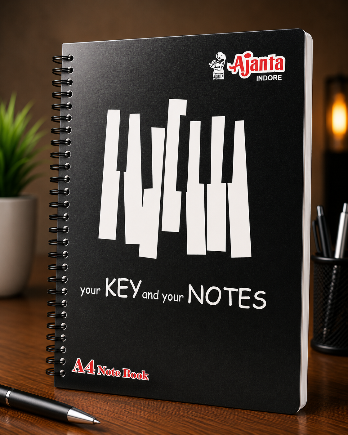 Ajanta Spiral Notebook (A4 Size, 100 Pages) Plane UnRuled