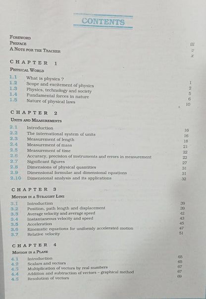 NCERT Physics – Class 11 Part 1 (English Medium)