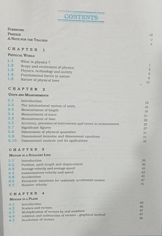 NCERT Physics – Class 11 Part 1 (English Medium)