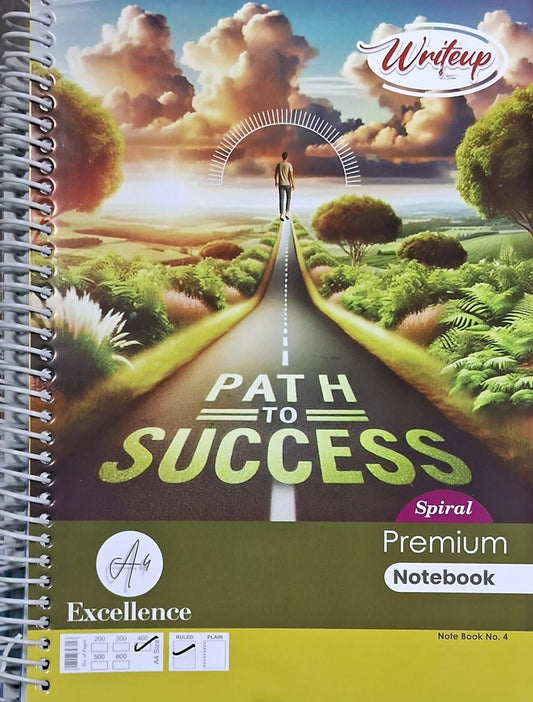 Writeup Spiral Premium Notebook (A4 Size, 400 Pages) Ruled