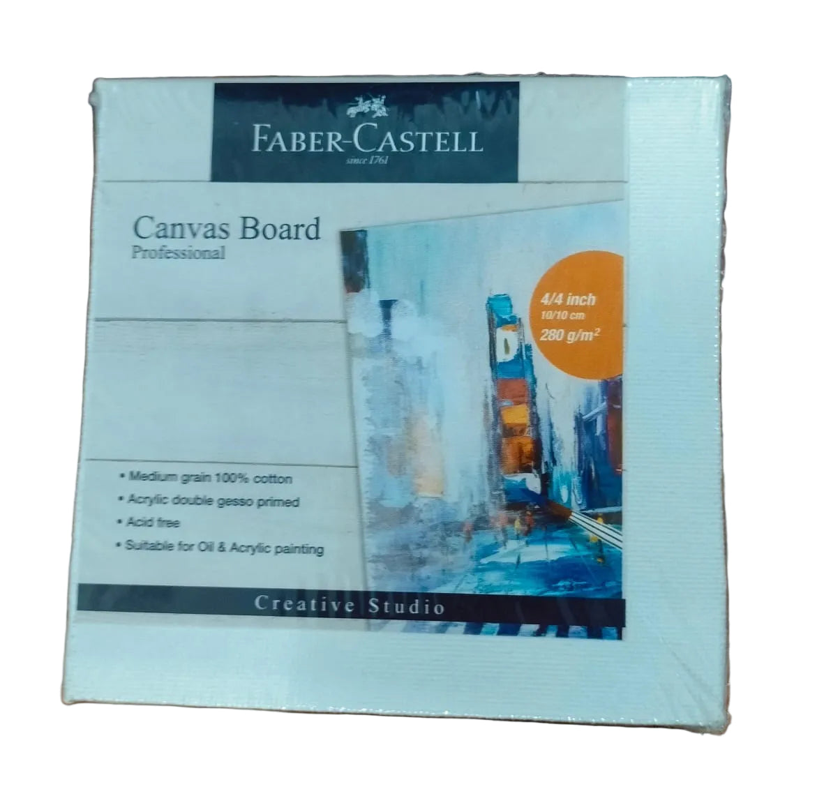 Faber-Castell Canvas Board 10 cm x 10 cm (4 x 4 Inch)
