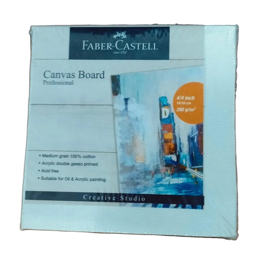 Faber-Castell Canvas Board 10 cm x 10 cm (4 x 4 Inch)
