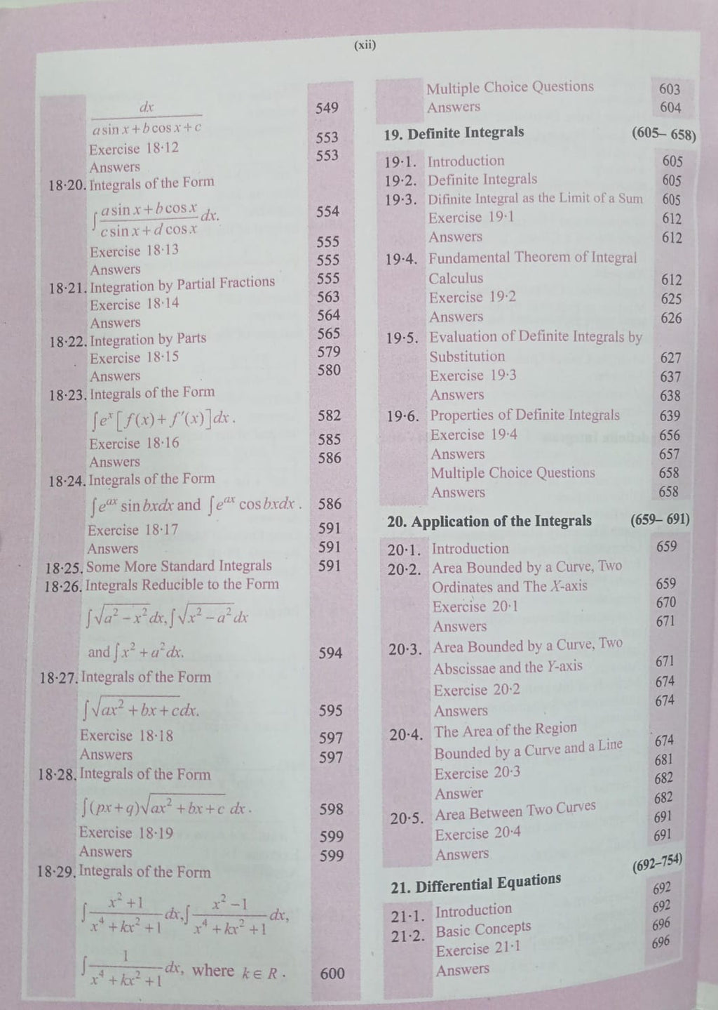 Prabodh Mathematics - Class 12th (English Medium)