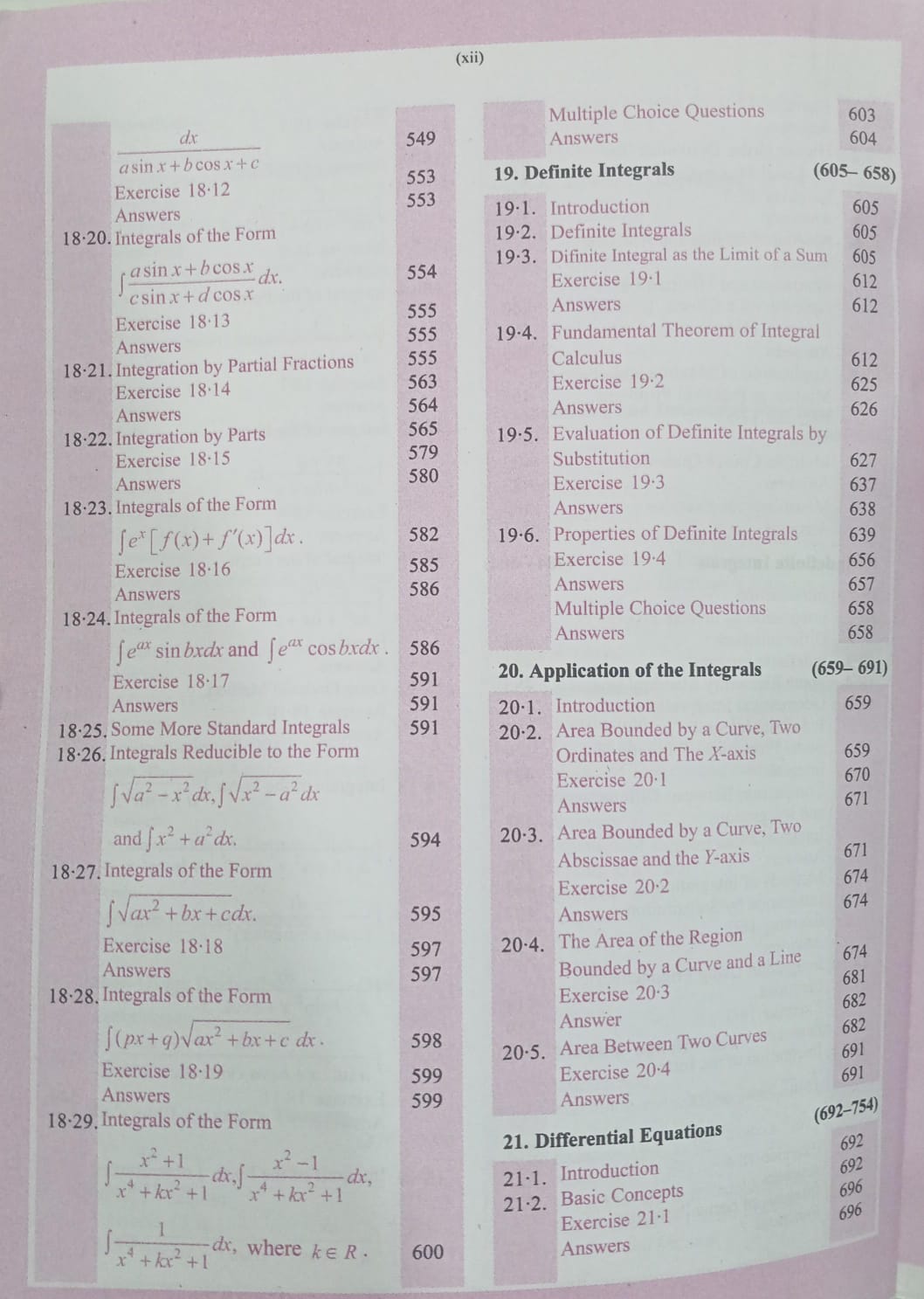 Prabodh Mathematics - Class 12th (English Medium)