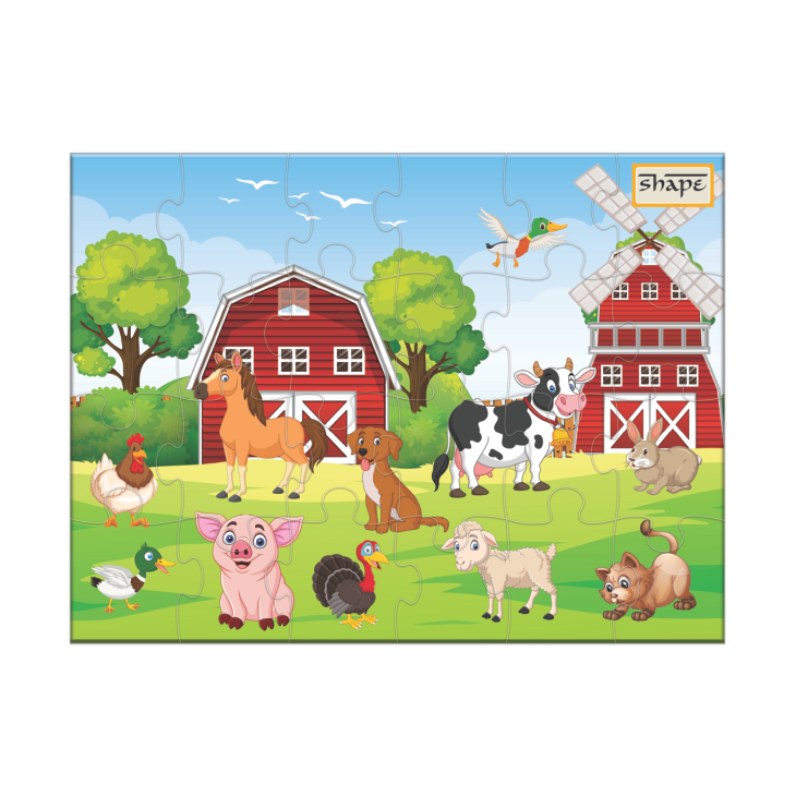 Shape Little Explorer 4-in-1 Puzzle Set Animal & Nature Jigsaw Puzzle for Kids 4 Puzzle Set