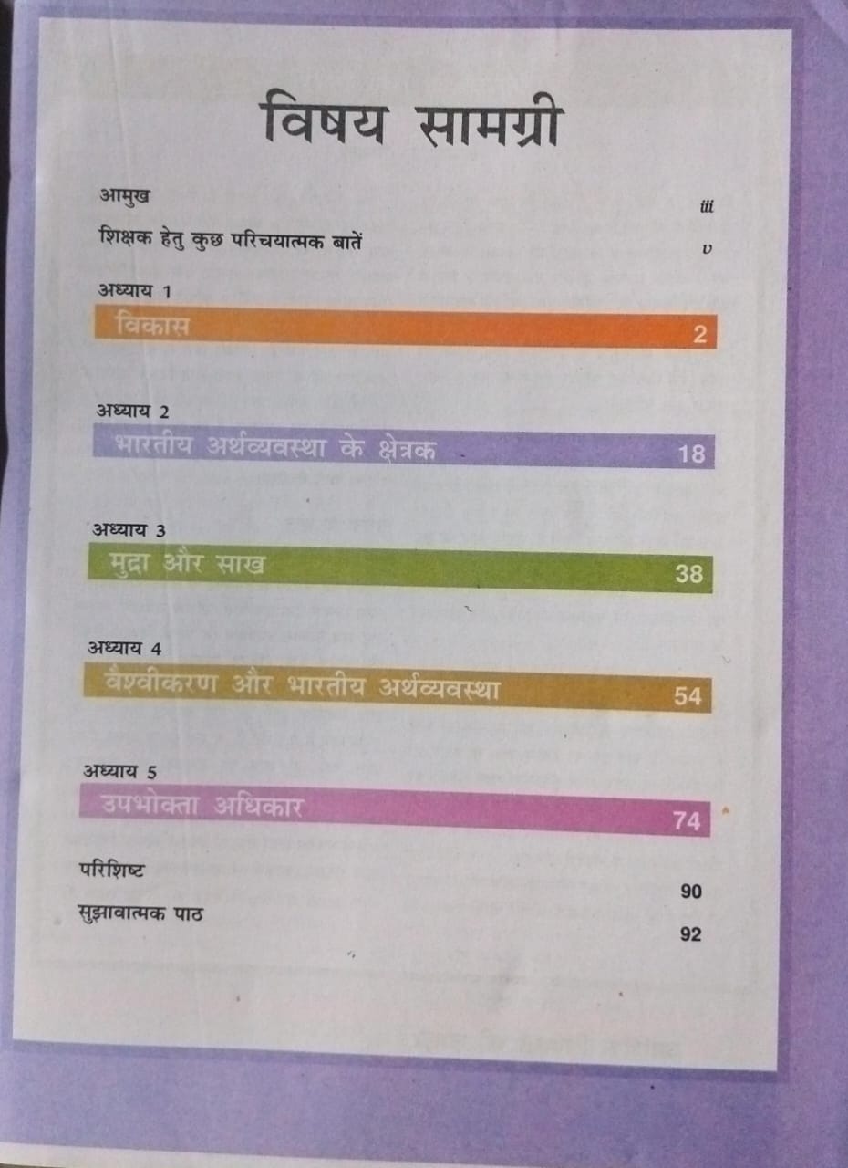 NCERT Aarthik Vikas Ki Samajh – Class 10 [H]