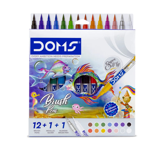 Doms Brush Pens – Premium Flexible Brush Tip Color Pens for Art & Calligraphy